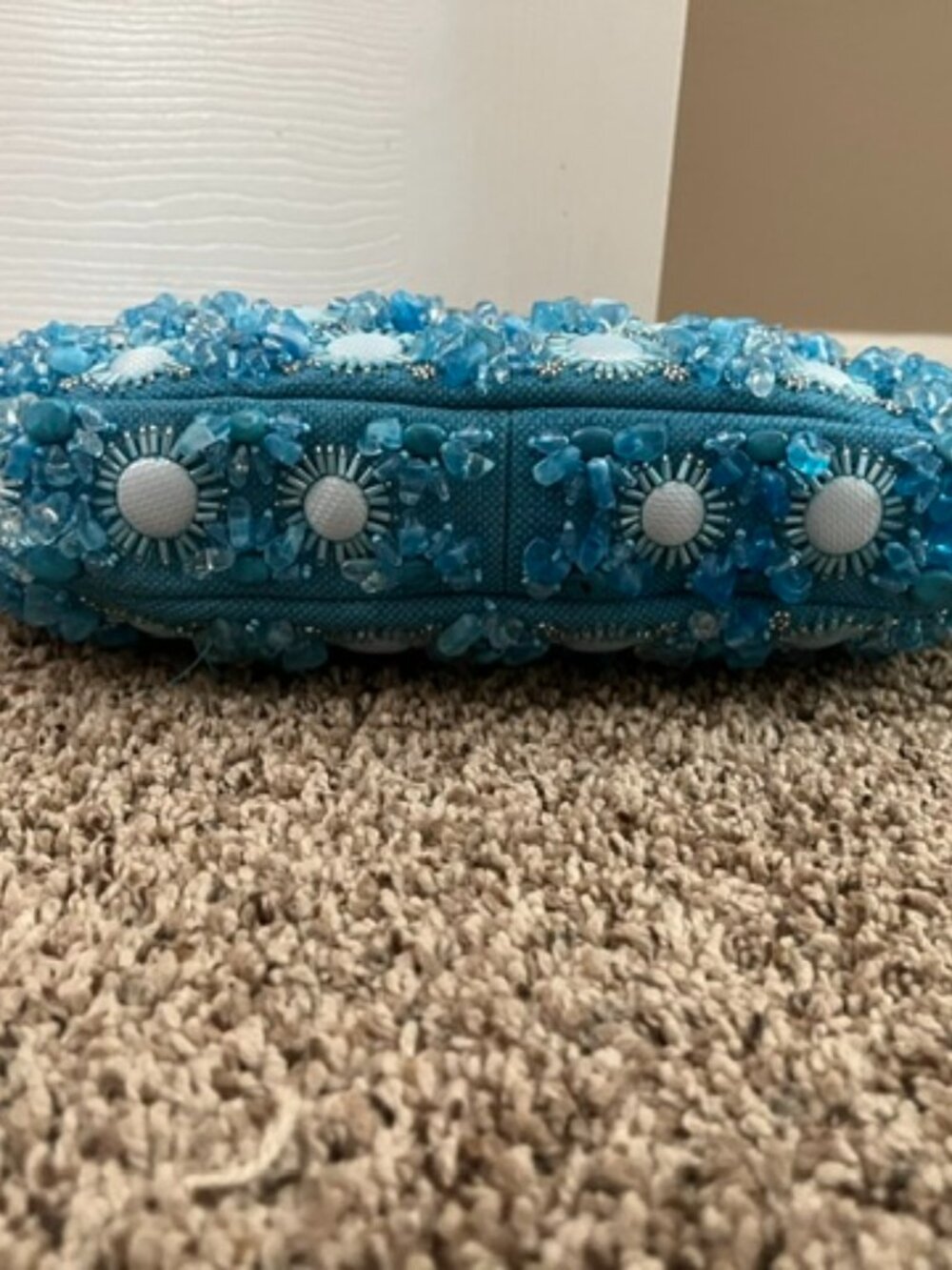 Ann Taylor Turquoise Beaded Handbag - Picture 8 of 8